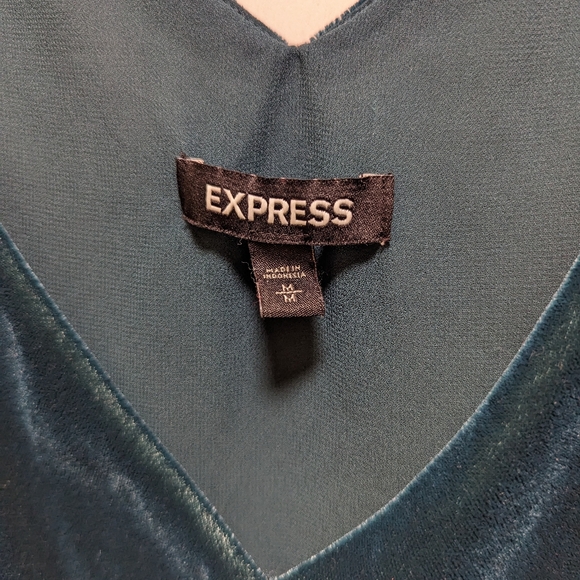 Express Dark Teal Velvet Tank top - Picture 4 of 6